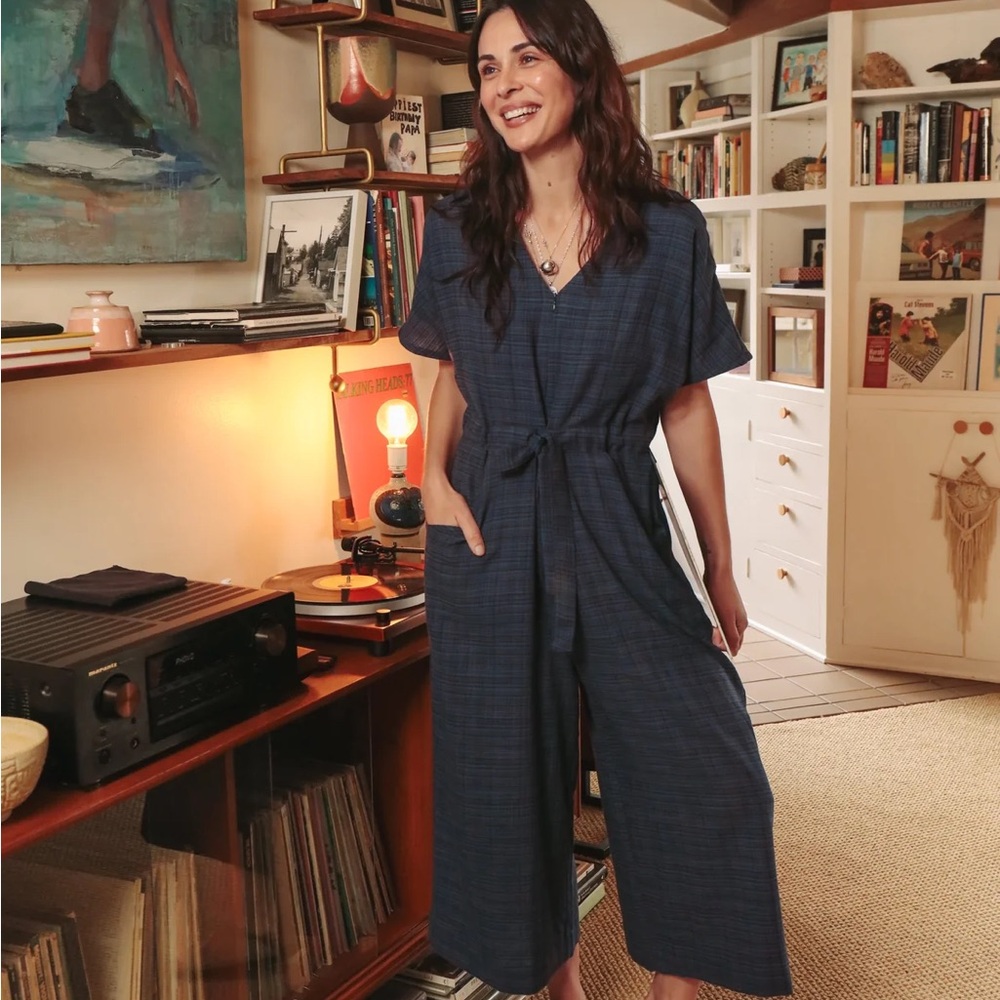 Oddbird Co Divane Navy Jumpsuit